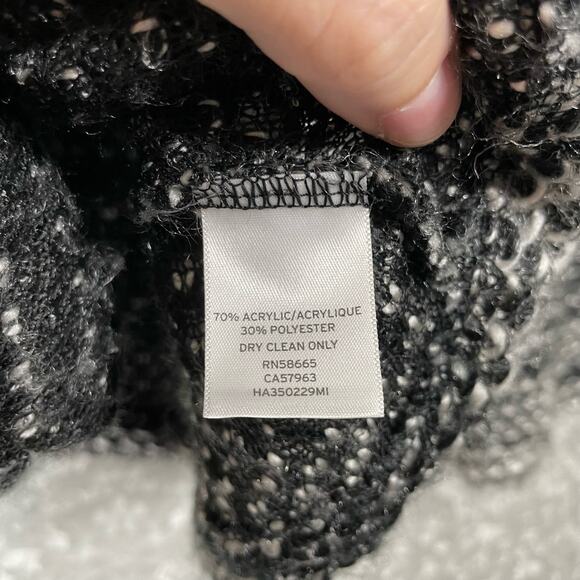 Halogen Women's Black & White Marled Double Breasted Knit Blazer - Size Small - Picture 6 of 7